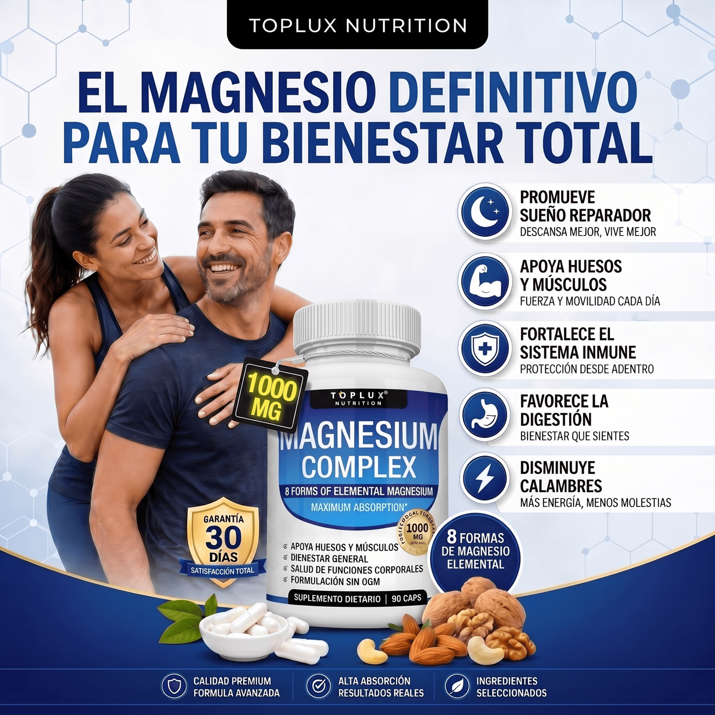 SUPLEMENTO DE MAGNESIO “COMPLEX” 90 CAPSULAS