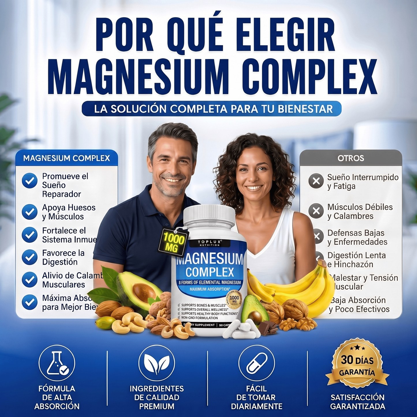 SUPLEMENTO DE MAGNESIO “COMPLEX” 90 CAPSULAS