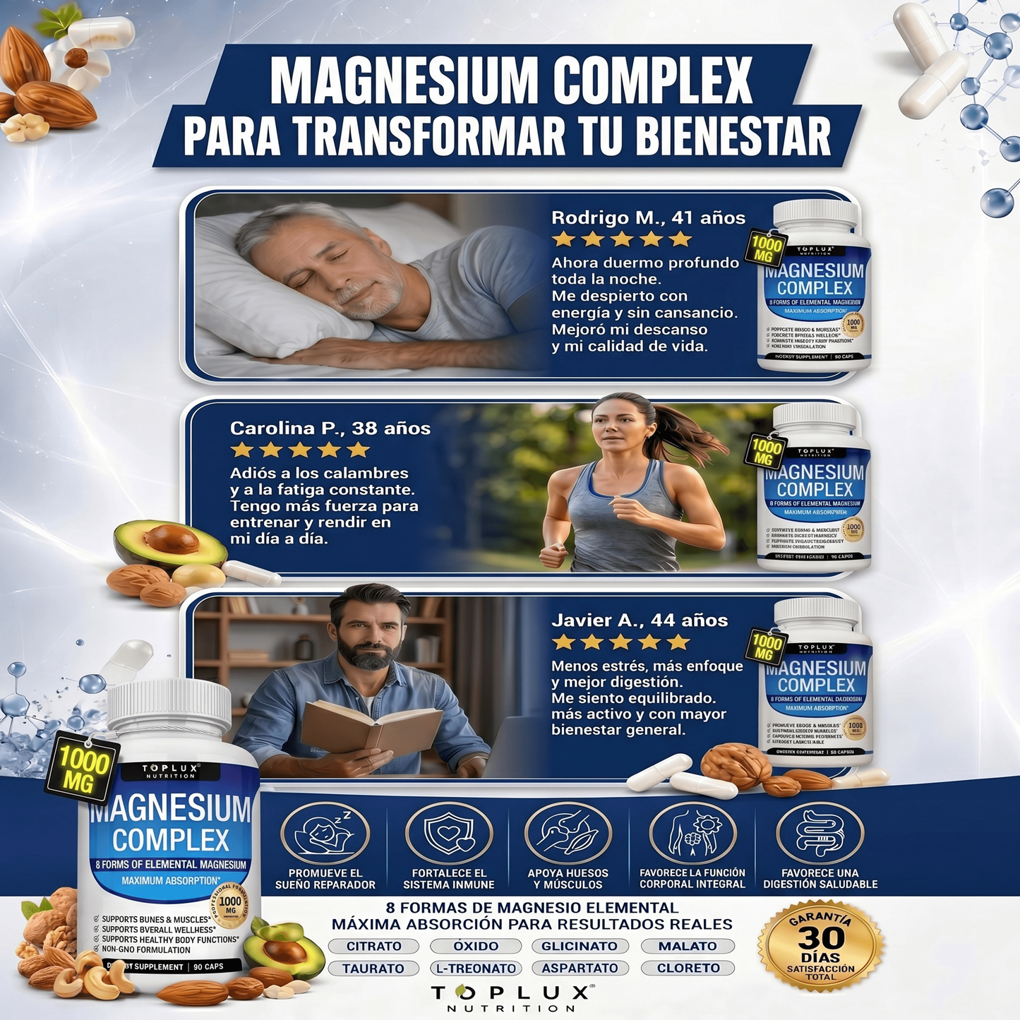 SUPLEMENTO DE MAGNESIO “COMPLEX” 90 CAPSULAS
